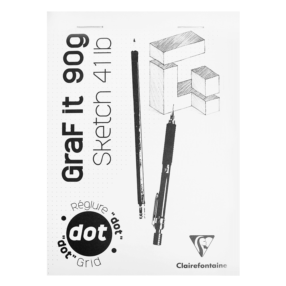 Bloco de Papel Para Desenho Graf It DOT A5 80 Folhas Clairefontaine